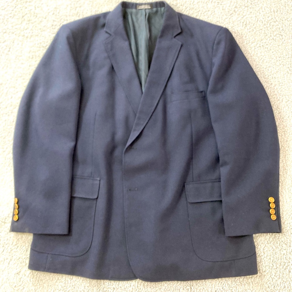 Barrington Vintage Blazer Sports Coat Men’s Navy Blue Suit Jacket Size 50R